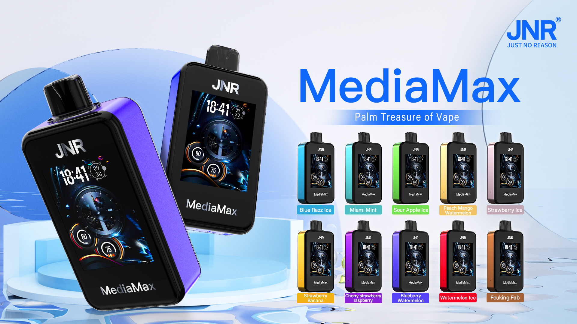 vapesocialcircle.com JNR Media Max 40K(40000) Puffs 2.4-Inch Large screen and phone function 5% Nicotine 21mL E-liquid Disposable Vape
