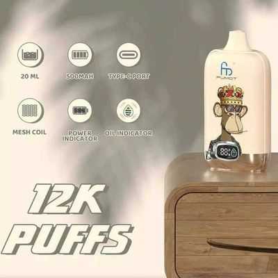 vapesocialcircle.com RandM Fumot Digital Box 12K(12000) puffs 2% 5% Nicotine 20 ML of E-liquid 850mAh Battery Disposable Vape
