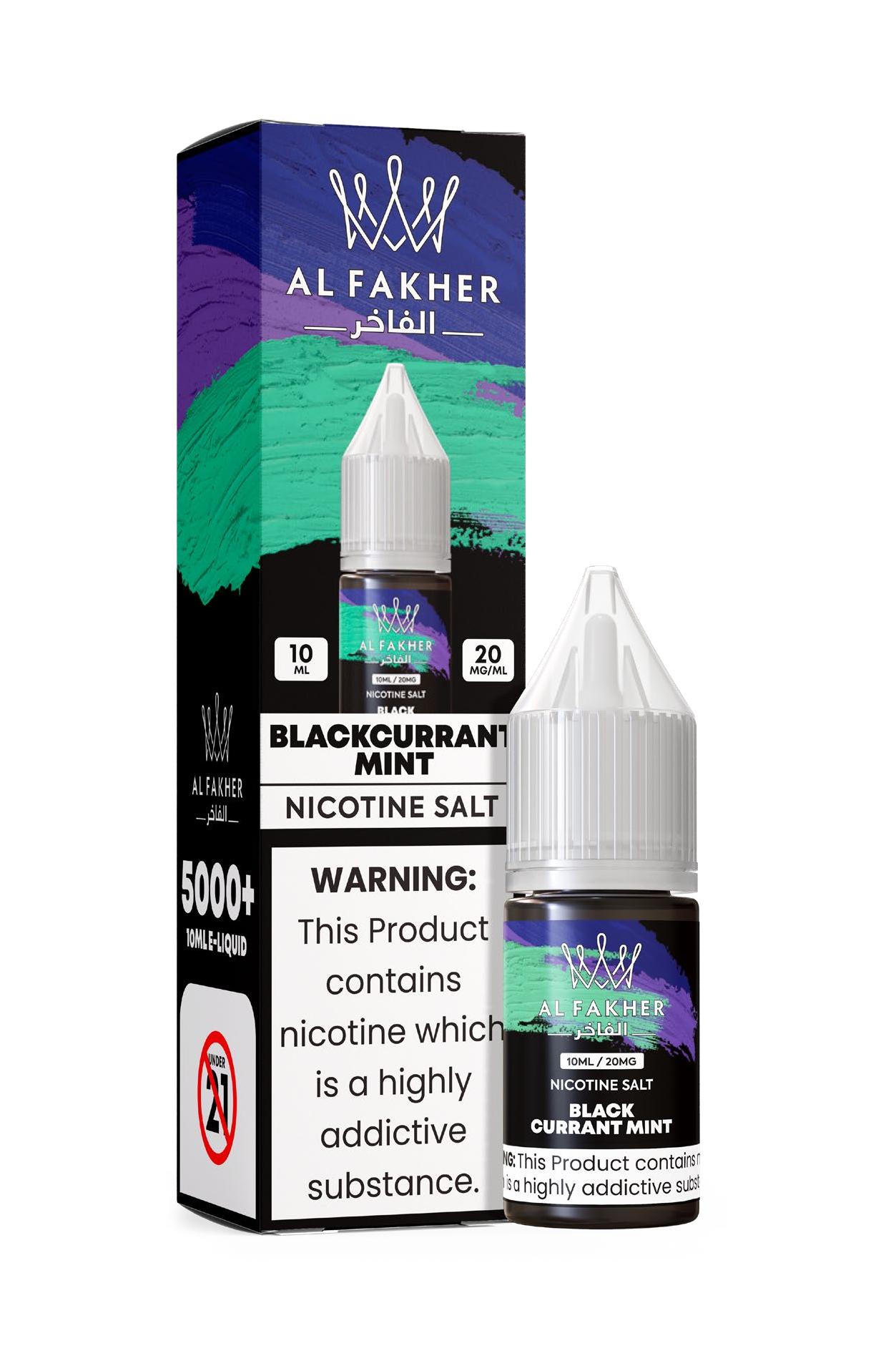vapesocialcircle.com Black Currant Mint 20MG Strengths 10ML 5000+ Nic Salt E-LIQUIDS by Al Fakher
