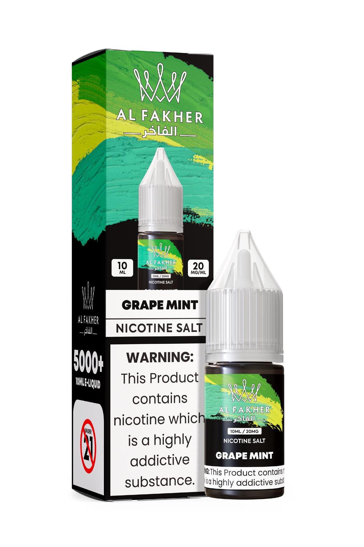 vapesocialcircle.com Grape Mint 20MG Strengths 10ML 5000+ Nic Salt E-LIQUIDS by Al Fakher