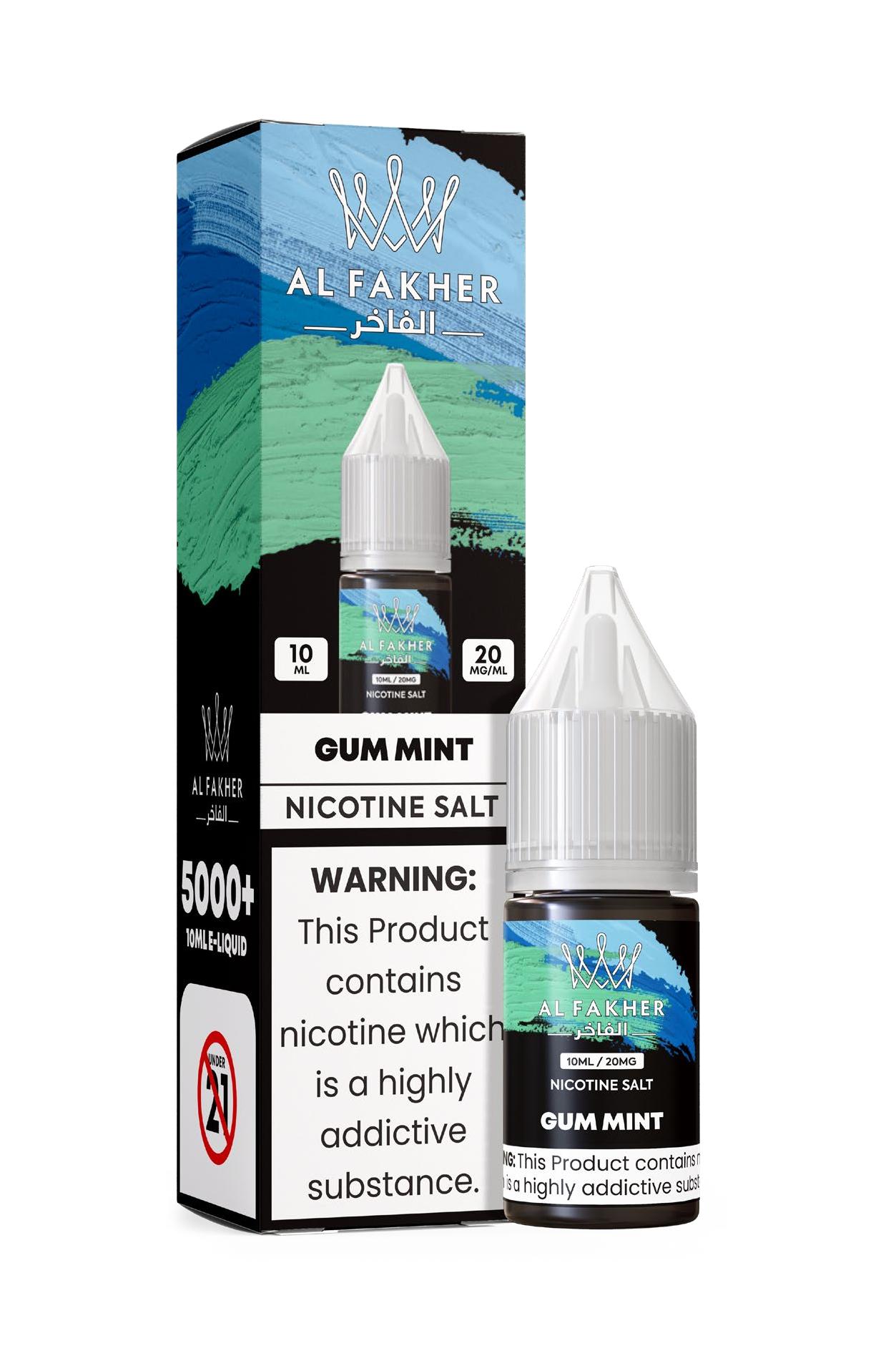 vapesocialcircle.com Gum Mint 20MG Strengths 10ML 5000+ Nic Salt E-LIQUIDS by Al Fakher