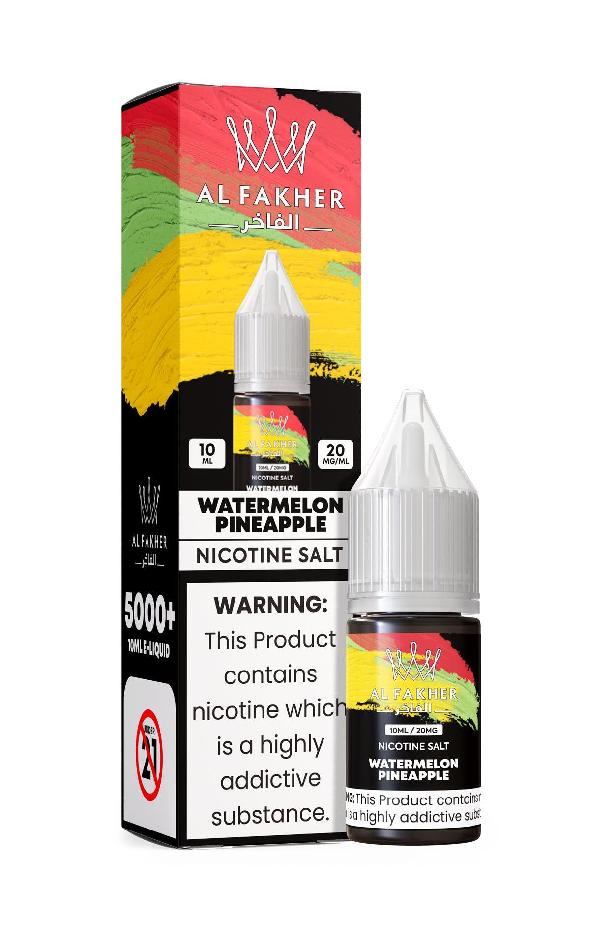 vapesocialcircle.com Watermelon Pineapple 20MG Strengths 10ML 5000+ Nic Salt E-LIQUIDS by Al Fakher