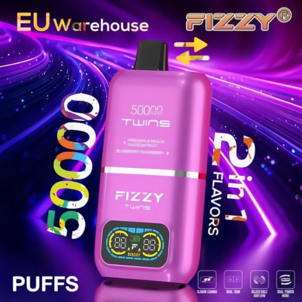 vapesocialcircle.com FIZZY TWINS 50K: Double the Flavor! Double the Vapor! Double the Thrills! The Ultimate Disposable Vape Experience!
